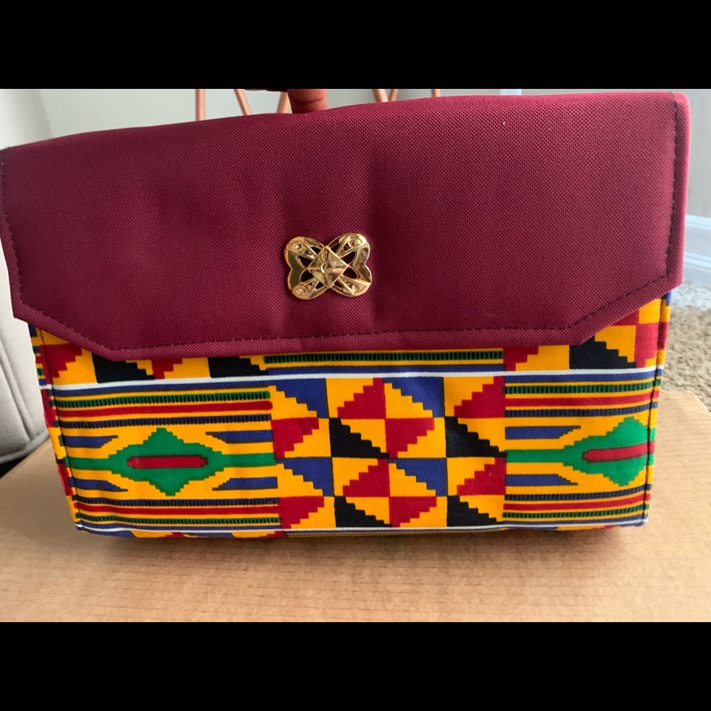 Kente handbag wax print Africa Ankara purse wallet
